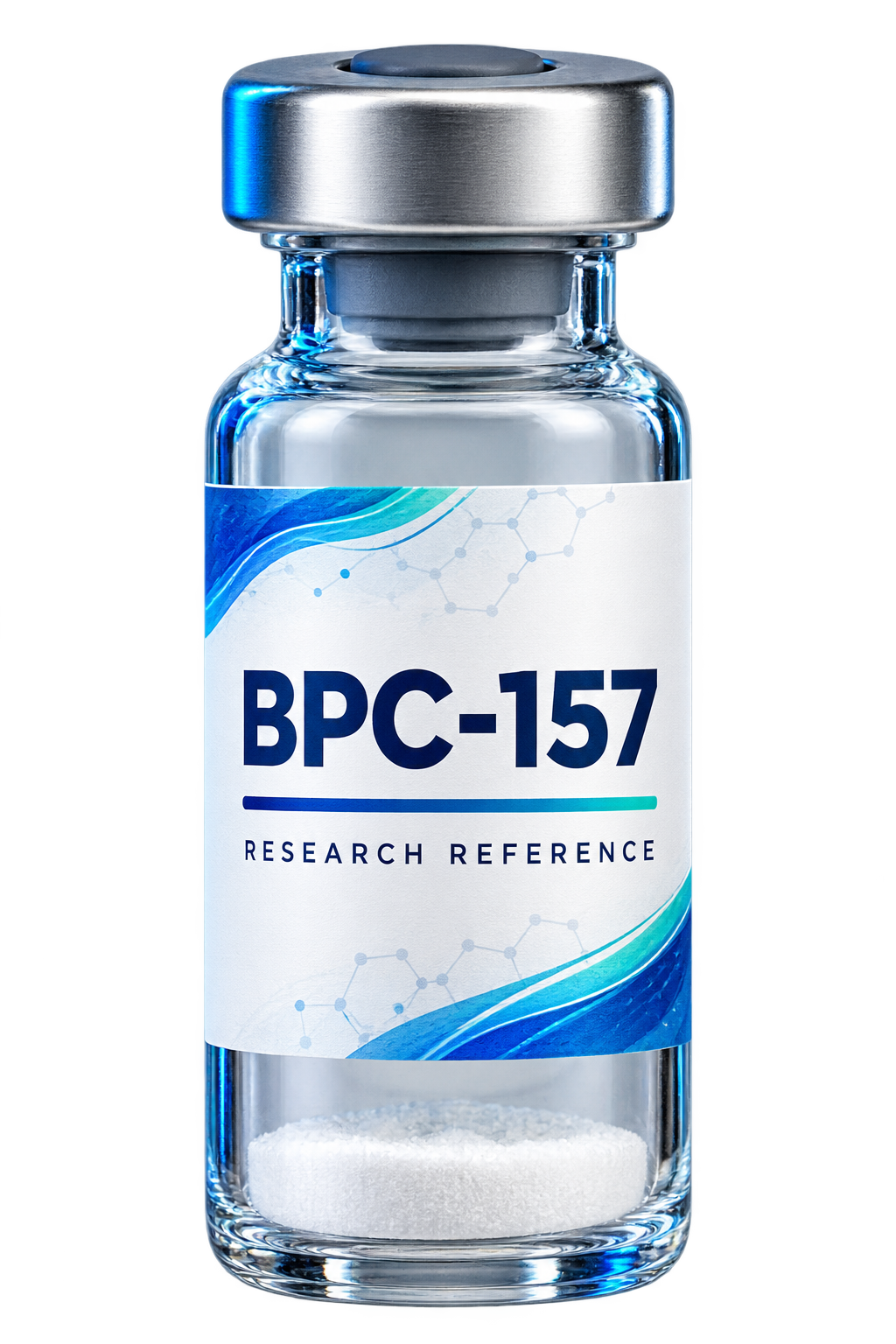 Generic laboratory vial labeled BPC-157 Research Reference