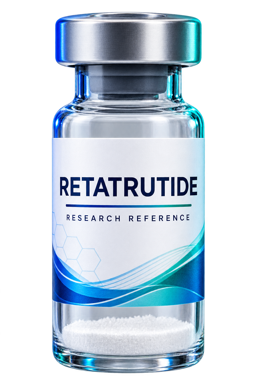 Generic laboratory vial labeled Retatrutide Research Reference
